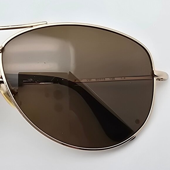 Kate Spade Ally P/S Gold Frame Polarized Brown Lens Aviator Sunglasses w/ Case